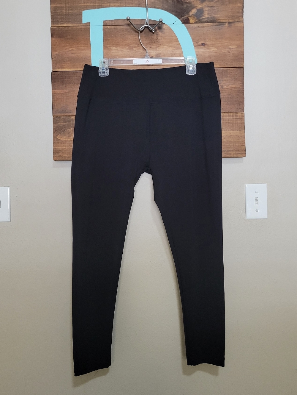 Copper Fit  Black High-Waist Slim Leg Atheisure Casual Leggings Pants Size XXL